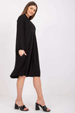 Chic Loose-Fitting Long Sleeve Dress with Side Pockets