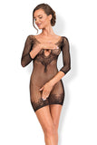 Temptation: Alluring Mesh and Floral Dress