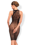 Classy Allure: Elegant Dress with Tempting Transparency