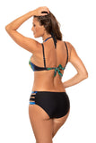Bardot Cut Two-Piece Swimsuit with Detachable Straps