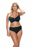 Elegant Black High-Waisted Panties with Gold Tie Details