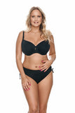 Elegant Black High-Waisted Panties with Gold Tie Details