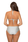 Elegant Two-Piece Swimsuit with Push-Up Bra and Lined Panties
