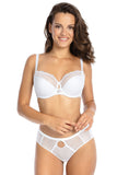 Elegant Semi-Padded Bra with Embroidery and Bow Details