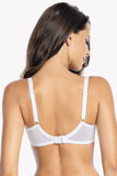 Elegant Semi-Padded Bra with Embroidery and Bow Details