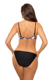 Elegant Two-Piece Italian Fabric Swimsuit with Push-Up Effect