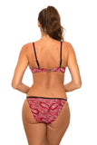Elegant Two-Piece Swimsuit with Padded Push-Up Bra