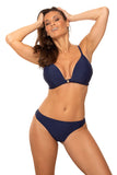 Sexy Two-Piece Italian Fabric Swimsuit with Embossed Bra