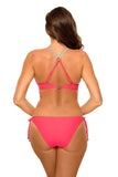 Elegant Italian Two-Piece Swimsuit with Push-Up Bra