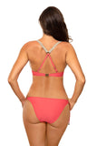 Elegant Two-Piece Italian Fabric Swimsuit with Push-Up Bra