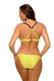 Elegant Two-Piece Italian Fabric Swimsuit with Push-Up Bra