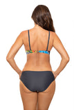Elegant Two-Piece Italian Fabric Swimsuit with Underwire