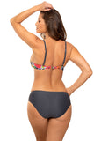 Elegant Two-Piece Italian Fabric Swimsuit with Underwire
