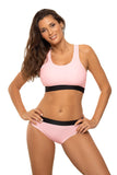Elegant Two-Piece Swimsuit with Removable Inserts
