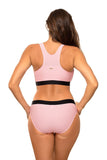 Elegant Two-Piece Swimsuit with Removable Inserts