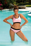 Elegant Two-Piece Swimsuit with Removable Inserts
