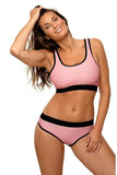 Elegant Two-Piece Swimsuit with Removable Inserts