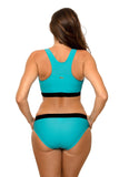 Elegant Two-Piece Swimsuit with Removable Inserts