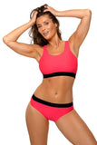 Elegant Two-Piece Swimsuit with Smooth Cut and Lining