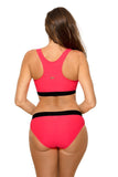 Elegant Two-Piece Swimsuit with Smooth Cut and Lining