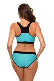 Elegant Two-Piece Italian Fabric Swimsuit Set