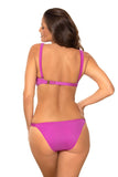 Elegant Two-Piece Swimsuit with Padded Bra and Adjustable Sides