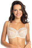 Elegant Embroidered Soft Bra with Lace Detailing