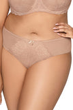 Feminine Floral Lace Panties with Bow and Tulle Inserts
