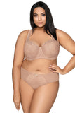 Feminine Floral Lace Panties with Bow and Tulle Inserts