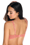 Lace Padded Bra with Satin Bow and Supportive Design