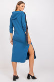 Ladies' Hooded Sweatshirt Dress with Adjustable Sleeves