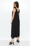 Elegant Long Sleeveless Knit Dress with Back Detail