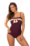 Elegant Italian Fabric One-Piece Swimsuit with Padded Cups
