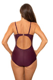 Elegant Italian Fabric One-Piece Swimsuit with Padded Cups