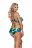 Colorful Floral High-Waisted Microfiber Briefs