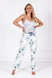 Chic Ladies' Pajamas Set with T-Shirt and Long Pants