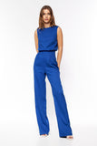 Elegant Feminine Jumpsuit with Exposed Back Design
