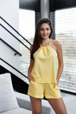 Sunny Two-Piece Knitwear Set for Home and Summer Wear