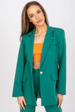 Elegant Long-Sleeved Button Jacket with Imitation Pockets