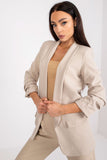 Chic 3/4 sleeve jacket, lined with stylish shoulder cushions.