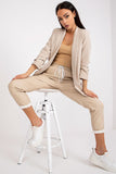 Chic 3/4 sleeve jacket, lined with stylish shoulder cushions.