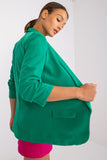Stylish Lined Women's 3/4 Sleeve Jacket with Shoulder Cushions
