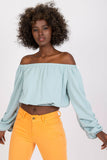 Summer Shoulder-Revealing Blouse with Wide Sleeves