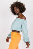 Summer Shoulder-Revealing Blouse with Wide Sleeves