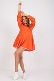 Flared Emery Dress with Decorative Ribbon Trim