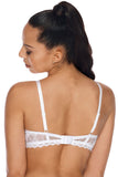 Embroidered Tulle Push-Up Bra with Adjustable Straps