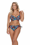 Colorful Floral High-Waisted Microfiber Panties