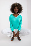 Elegant V-Neck Blouse with 3/4 Sleeves for Everyday Wear