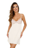 Feminine Lace-Trimmed Nightdress with Adjustable Straps