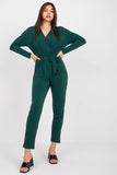 Chic Long-Sleeved Jumpsuit with Tie Waist Detail